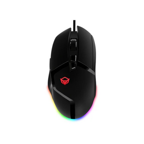 Meetion G3325 Hades programmable RGB wired gaming mouse – front view black