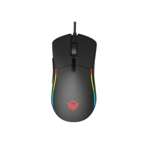 Meetion GM19 2023 RGB wired gaming mouse – front view black