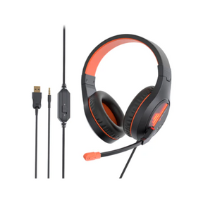 Meetion HP021 wired gaming headset noise-cancelling mic – front view black