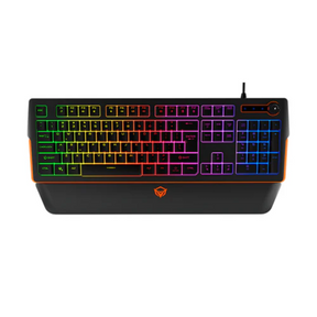 Meetion K9520 RGB gaming keyboard with magnetic wrist rest Arabic – front view black