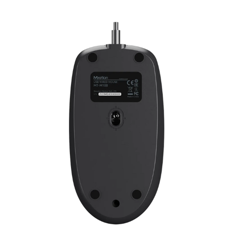 Meetion M100 Silent Optical Wired Mouse Ergonomic Design Gray-dokantech#