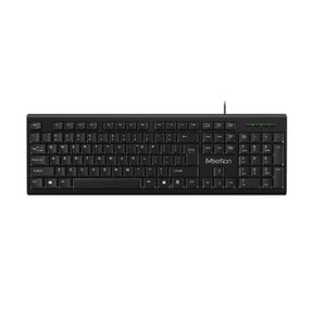 Meetion K100 USB wired keyboard ergonomic waterproof – front view black