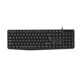 Meetion K200 USB wired keyboard ergonomic waterproof – front view black