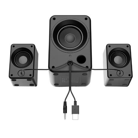 Meetion SP2111 Pro 2.1 Channel RGB Pulse Bluetooth Speaker  15W Powerful Sound- DokanTech #