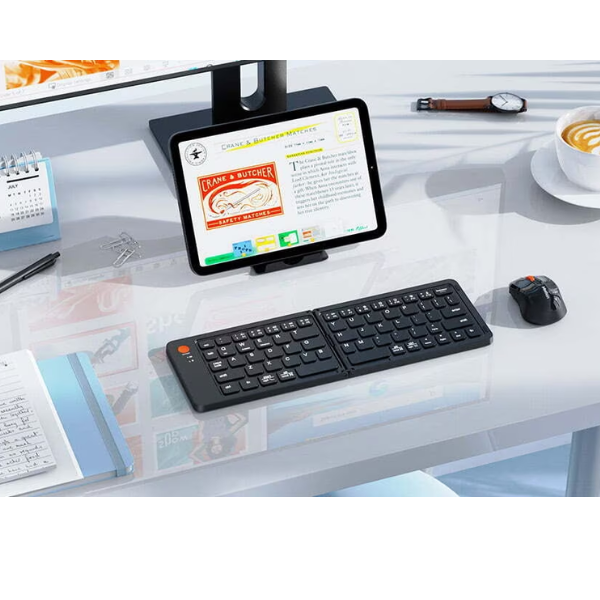 Meetion BTC001 Bluetooth Foldable Keyboard & Mouse Combo – Rechargeable- Dokkantech