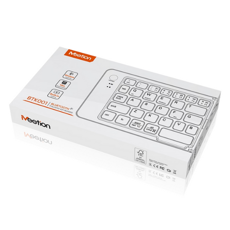 Meetion BTK001 Bluetooth Folding Keyboard – Compact, Portable & Rechargeable- Dokkantech