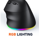 Meetion BTM010L Left-Handed Ergonomic Wireless & Bluetooth Rechargeable Mouse- Dokkantech