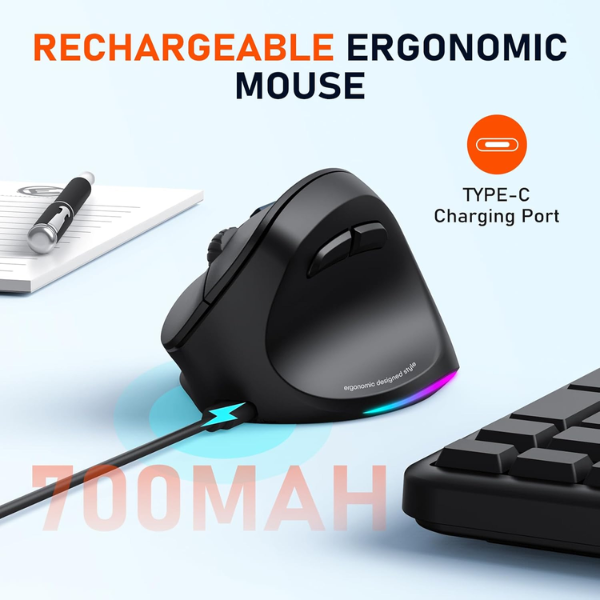 Meetion BTM010R Ergonomic Wireless - Dokkantech