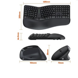 Meetion Director C Wireless Ergonomic Keyboard & Mouse Combo – Comfortable- DokanTech #