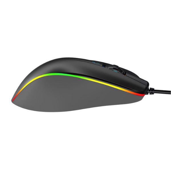 Meetion GM23 RGB Circulation Backlit Gaming Mouse  Ergonomic Design, Black & White- DokanTech #