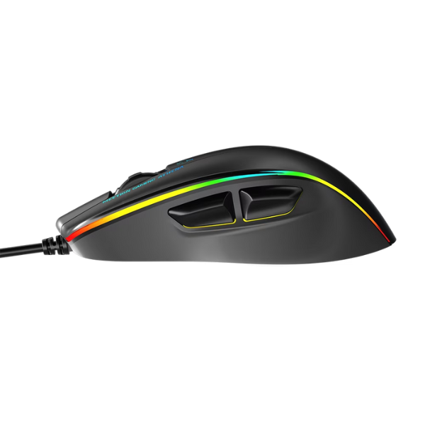 Meetion GM23 RGB Circulation Backlit Gaming Mouse  Ergonomic Design, Black & White- DokanTech #