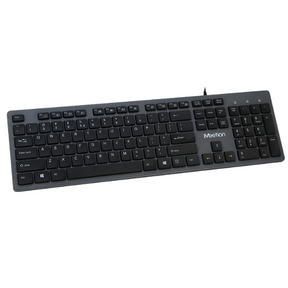 Meetion K841 ultrathin wired keyboard slim design smooth typing – front view black