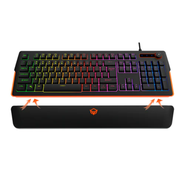 Meetion K9520 RGB Magnetic Wrist Rest Arabic Wired Gaming Keyboard - Dkkantech