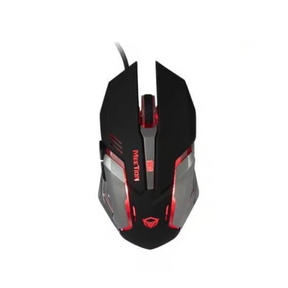 Meetion M915 wired gaming mouse 2400 DPI RGB backlit ergonomic – front view black