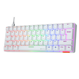 Meetion MK005 60% Mechanical   Gaming  Keyboard - Blue Switch, Black & White_Arabic- DokanTech #