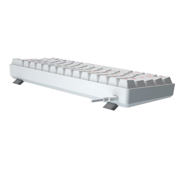 Meetion MK005 60% Mechanical   Gaming  Keyboard - Blue Switch, Black & White_Arabic- DokanTech #