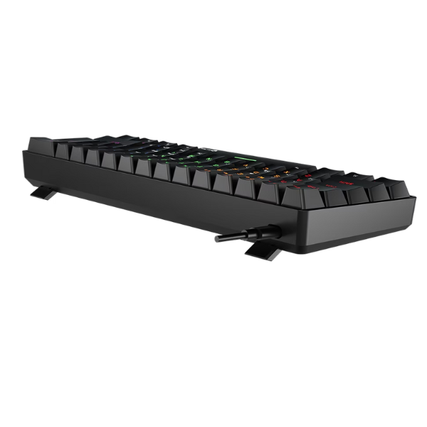 Meetion MK005 60% Mechanical   Gaming  Keyboard - Blue Switch, Black & White_Arabic- DokanTech #