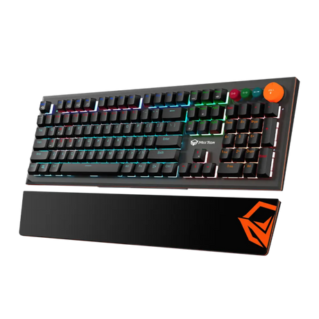 Meetion MK500 Basic Colorful Adjustable Rainbow Backlight Mechanical Gaming Keyboard OUTEMU Blue Switch Ara/En-Dokkantech#
