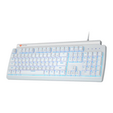 Meetion MK600MX Blue switch Arabic Mechanical Rainbow White Keyboard - Dokkantech