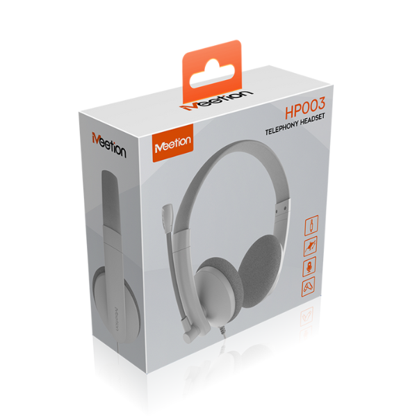 Meetion MT-HP003 Wired Headset with Mic - Dual Ear, Noise Cancelling- DokanTech #