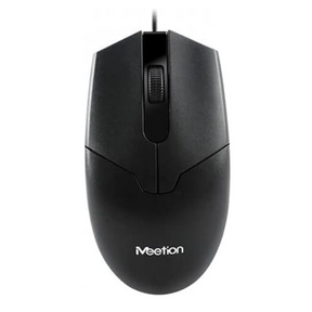 Meetion M360 wired mouse 1000 DPI ergonomic – front view black