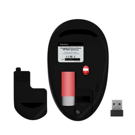 Meetion R600 Rechargeable Wireless Mouse – Space Gray - Dokkantech