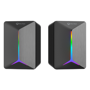 Meetion SP2011 gaming speakers LED lighting 3.5mm USB powered – front view