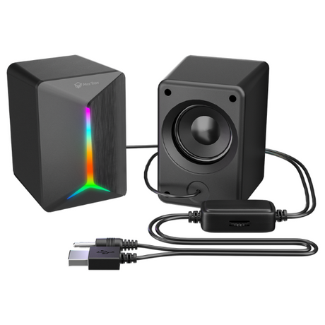 Meetion SP2011 Gaming Speakers  LED Lighting  3.5mm & USB Powered- DokanTech #