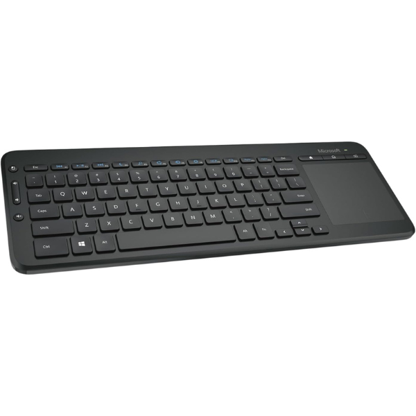 Microsoft Wireless All-In-One Media Keyboard with Track Pad – Black- DokanTech #