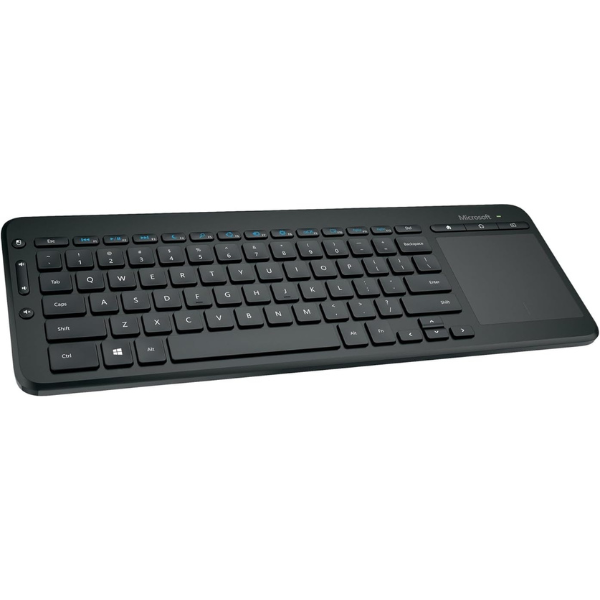Microsoft Wireless All-In-One Media Keyboard with Track Pad – Black- DokanTech #