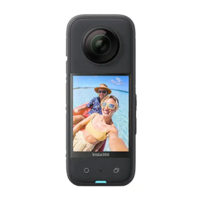 Insta360 X3 360-degree waterproof action camera – front view black