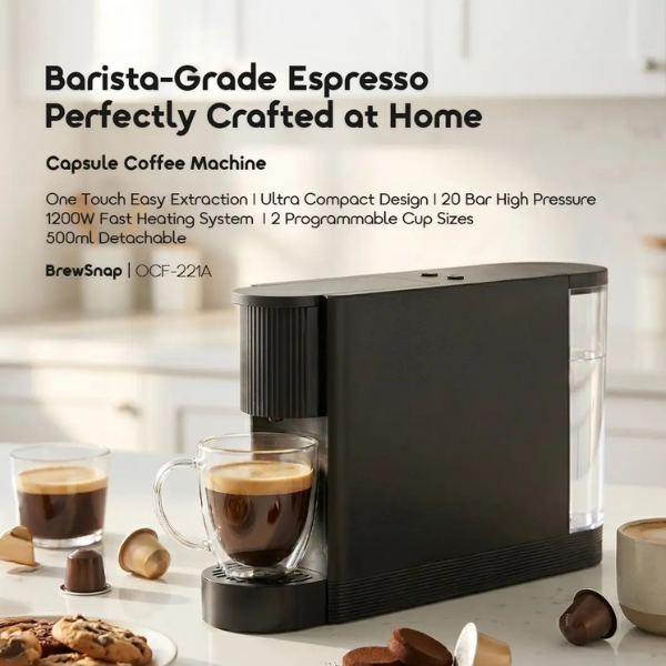 OraimoBaristaGradeEspressoPerfectlyCraftedatHome-Black -Features DokkanTech 