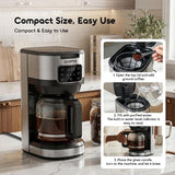OraimoBrewDripCoffeeMaker900WTailoredAromaAndStrengthForYourCupBlackSize -DokkanTech