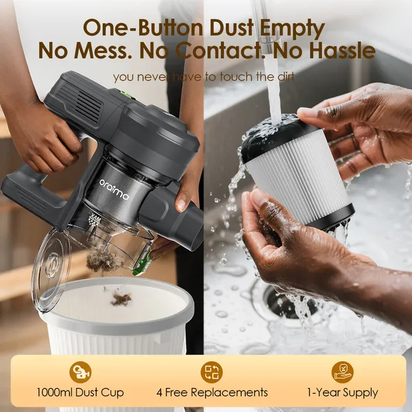 OraimoCyberVac180WWirelessStickVacuumCleanerDustCleaning -DokkanTech