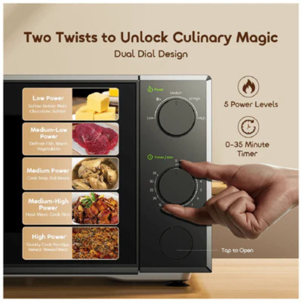 OraimoInfiWaveLite20LLowNoiseMicrowaveOven-Black-Features -DokkanTech 