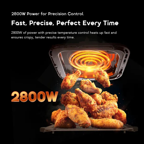 OraimoNutriFryDuo8LDualBasketAirFryer2800WOH-AF510NPower-DokkanTech