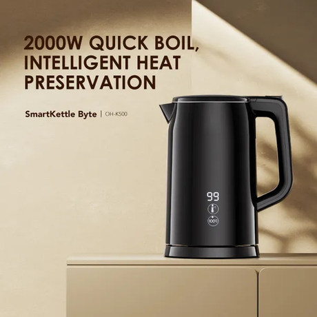 OraimoSmartKettleByte2000WStainlessSteelElectricKettle-Black - DokkanTech