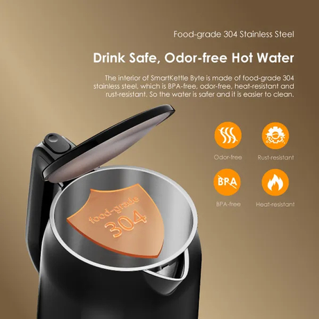 OraimoSmartKettleByte2000WStainlessSteelElectricKettle-Black - DokkanTech