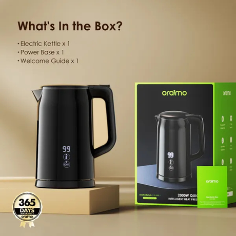 OraimoSmartKettleByte2000WStainlessSteelElectricKettle-Black - DokkanTech