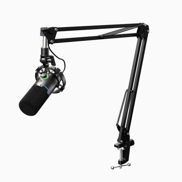 Maono PD200XS USB/XLR dynamic microphone set with boom arm – front view