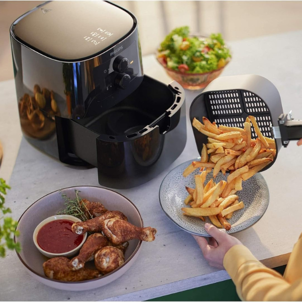 Philips Air Fryer With Rapid Air Technology, 4.1L Capacity,Black - DokanTech #