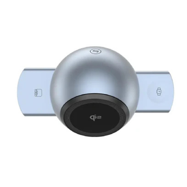 PowerologyQi2SpeakerChargeStation-Gray_1View  4-DokkanTech 