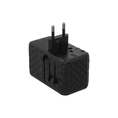 PowerologyUniversal140WGaNTravelAdapterwith4ChargingPortsView2-DokkanTech