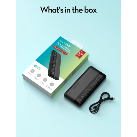 RAVPowerPD20W10000mAh3-PortPowerBank- DokkanTech