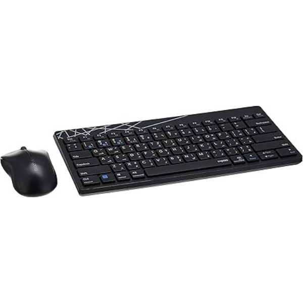 Rapoo_8000M_Wireless_Keyboard_Mouse_Combo_Multi-Mode_Black-AraEn_9-dokantech#