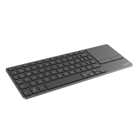 RapooE900Tmulti-modeWirelessUltra-slimKeyboardwithTouchpadAraLayout-DarkGrey-LeftView  -DokkanTech