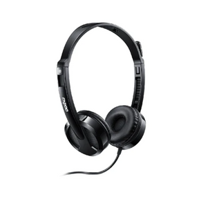 Rapoo H120 USB stereo headset with noise-reducing microphone – front view black