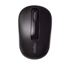 Rapoo M10 Plus optical wireless mouse 1000 DPI compact – front view black