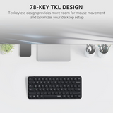 Rapoo Mini E9050L Wireless Keyboard – Light Grey, Arabic/English Layout-dokantech
