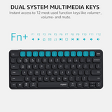 Rapoo Mini E9050L Wireless Keyboard – Light Grey, Arabic/English Layout-dokantech